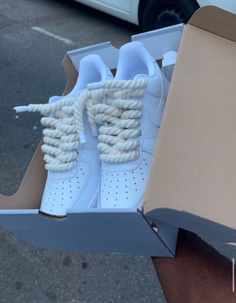 Air force blanc gros lacet