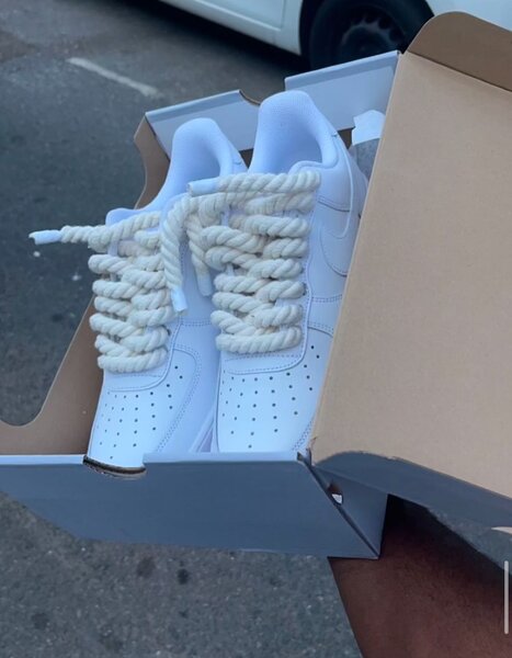 Air force blanc gros lacet