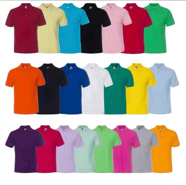 Polos colorés en coton