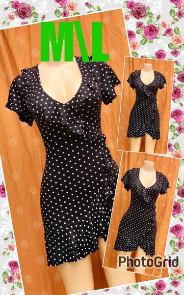 Robe à pois élégante M/L