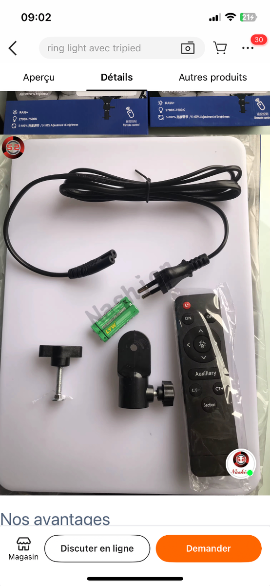 Lampe LED RL-19 avec télécommande