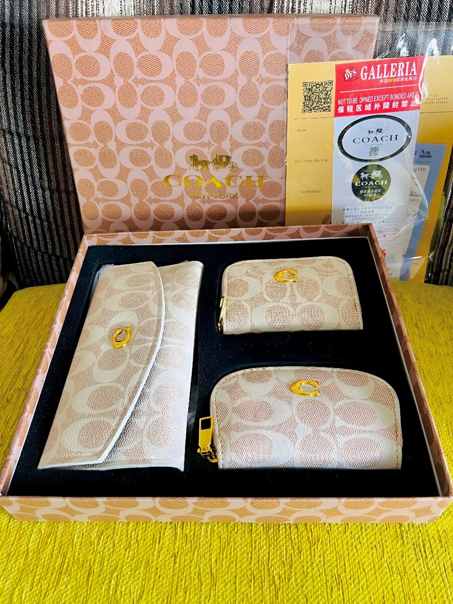 portefeuille en coffret 3en1