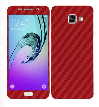 Samsung Galaxy A3 2016 Red Carbon Fiber Texture Mobile Skin