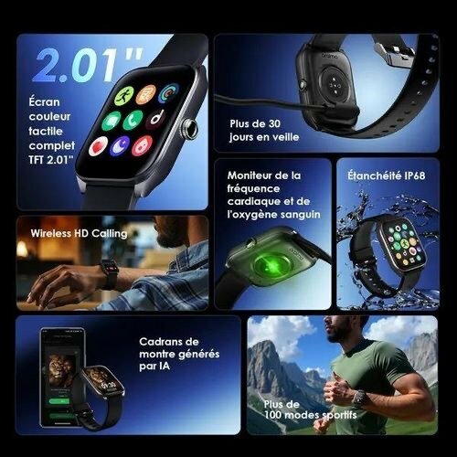 Montre Connectée Écran 2.01"