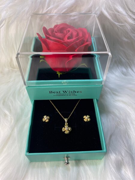 Coffret Bijoux avec Rose Éternelle
