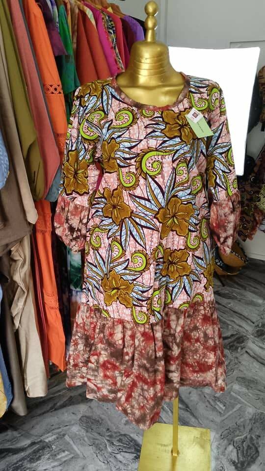 Robe en wax colorée