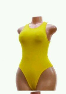 Yellow swimsuit