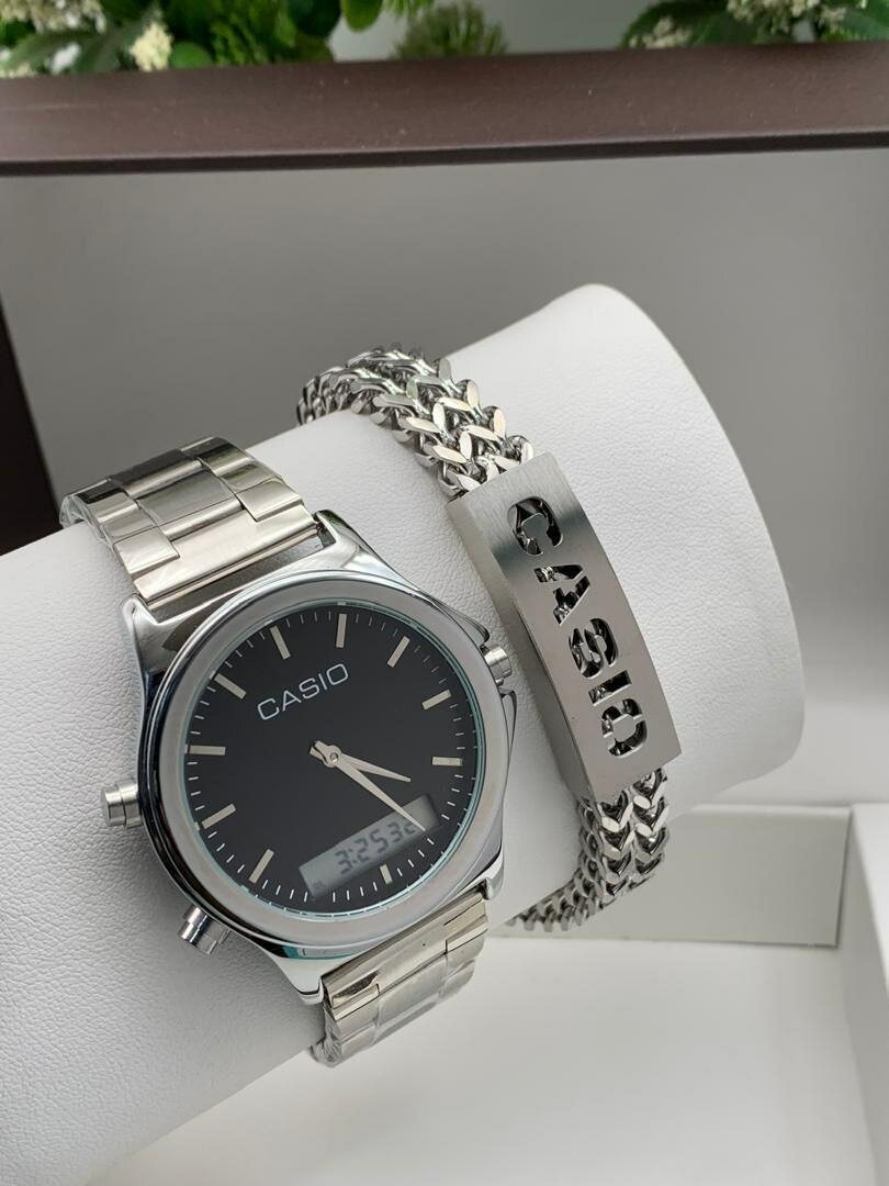 Casio Chain Watch And bracelet set