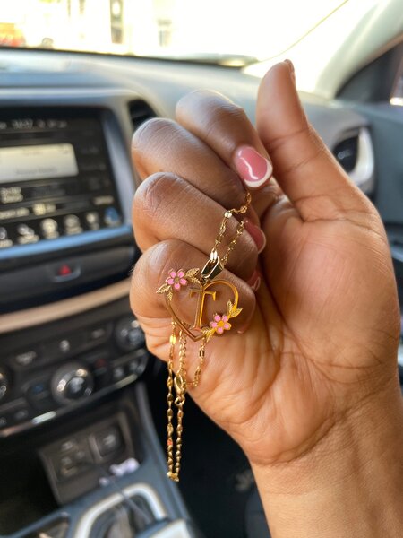 INS Gold Plated Alphabet Letter Necklace