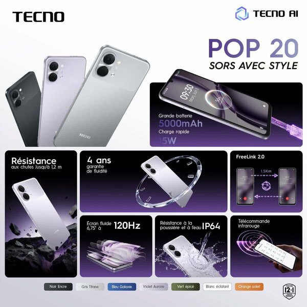Tecno Pop 20 Smartphone 8GB RAM