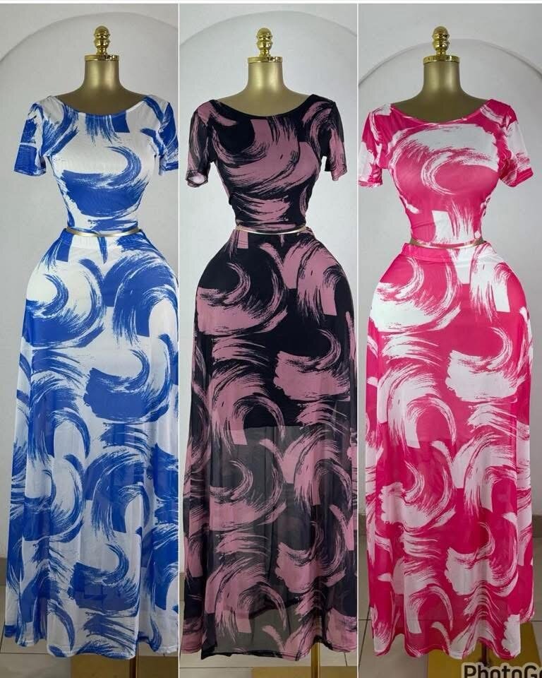 Robe Maxi Élégante Imprimée