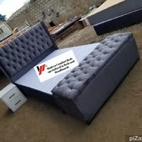 custom made bed with a high base