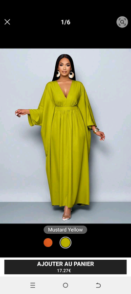 Robe longue bohème jaune