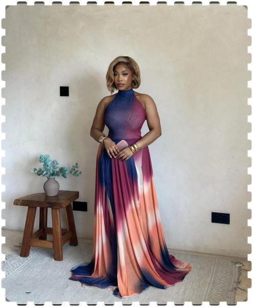 Robe longue dégradée élégante