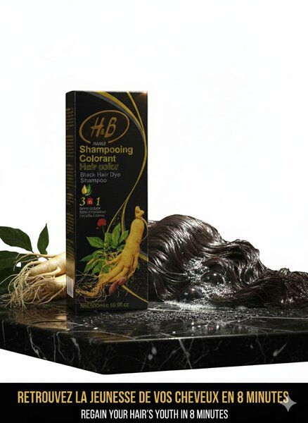 Shampoing Colorant Noir 3 en 1