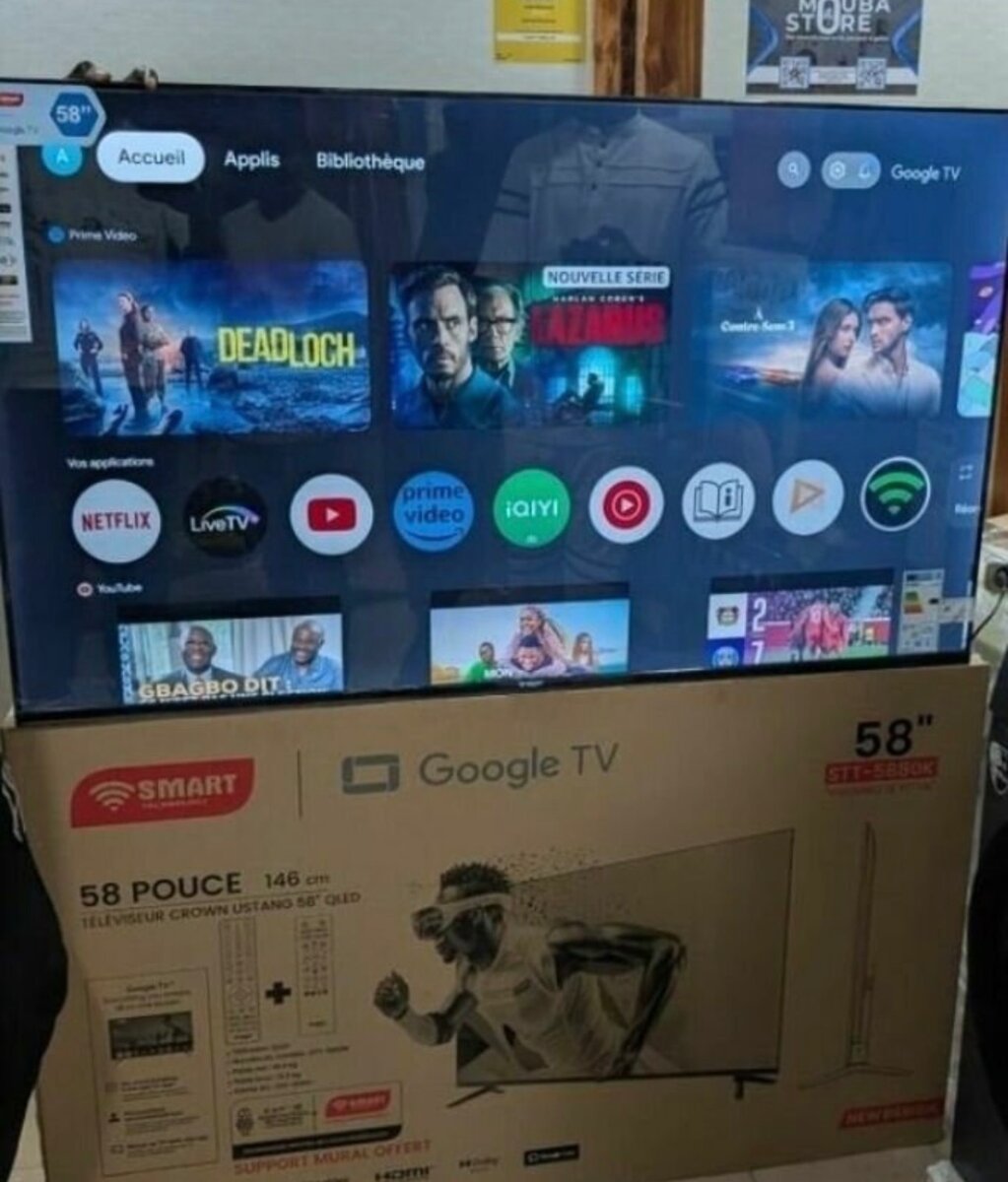 Téléviseur SMART Google TV 58 pouces