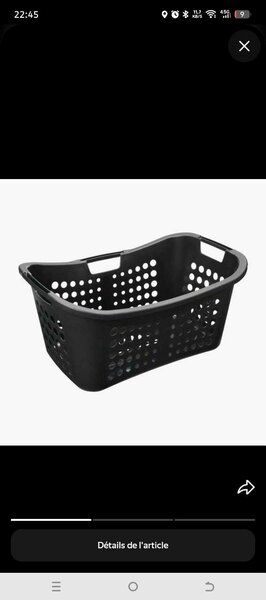 Panier robuste en plastique