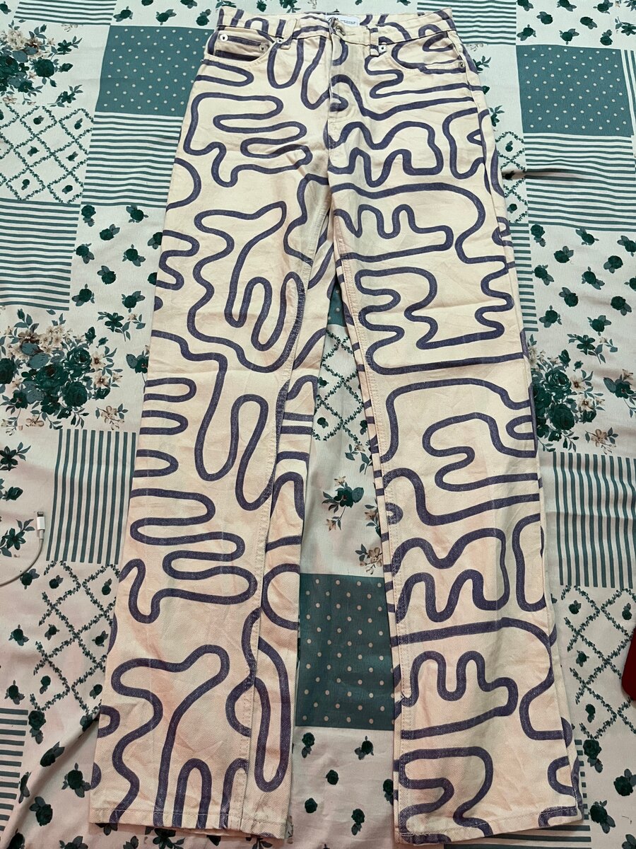 Pantalon imprimé artistique