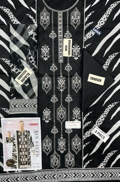 Printed lawn suit