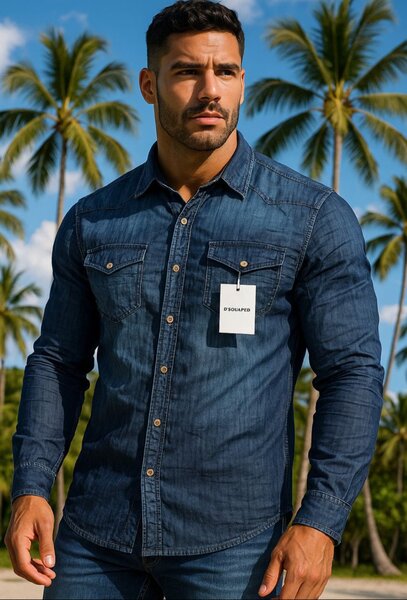 Chemise en denim pour homme