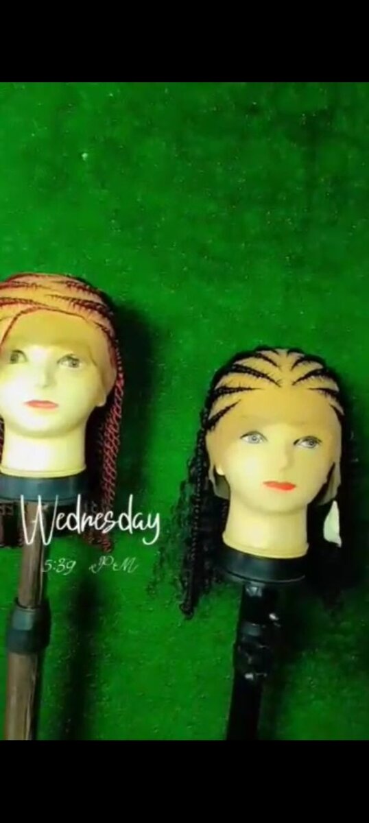 Short breaded wigs