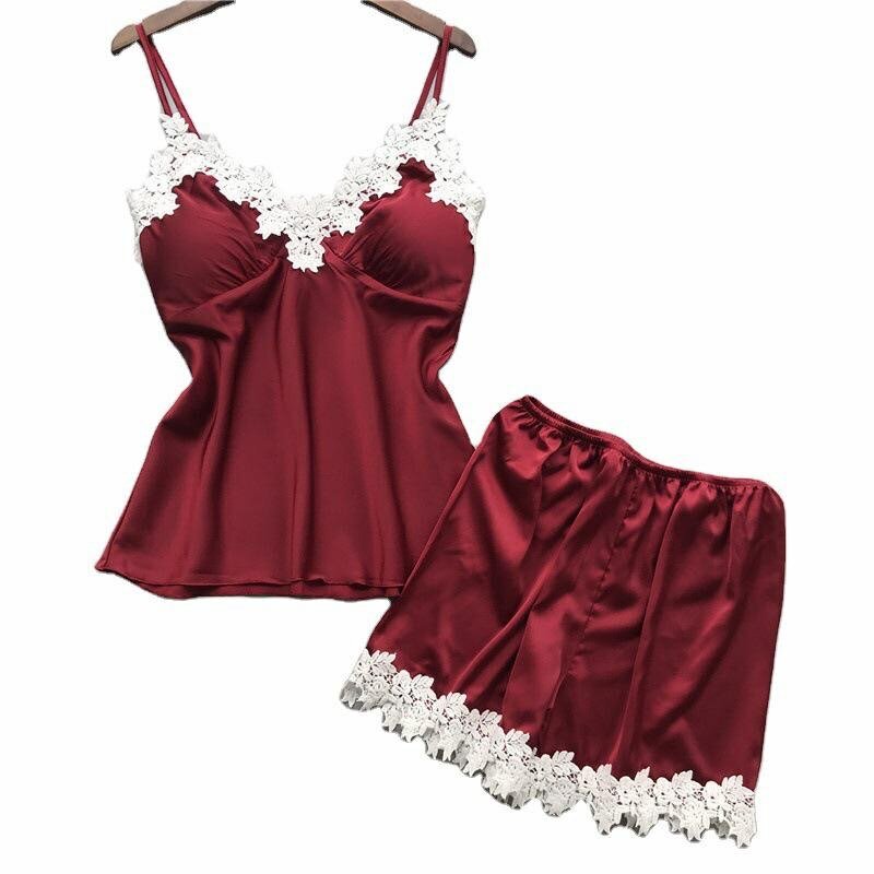 Ensemble Pyjama Satin Dentelle
