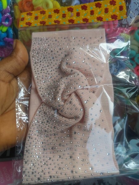 Bandeau scintillant rose