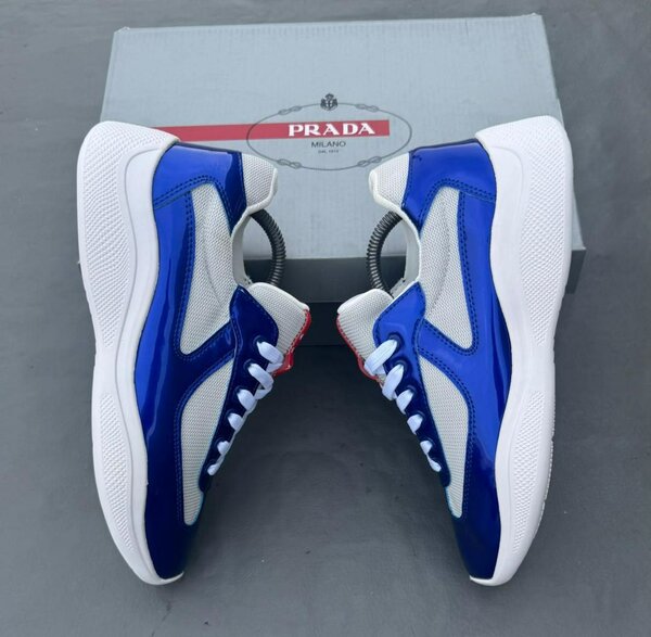 Baskets Prada bleu homme