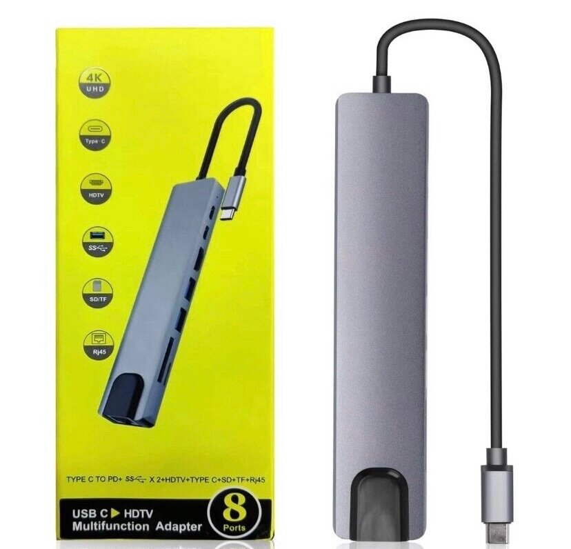 8 in 1 Multi-function notebook docking station (Type- C hub)
