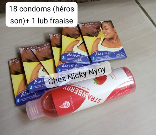 18 condomet + 1 lub fraise