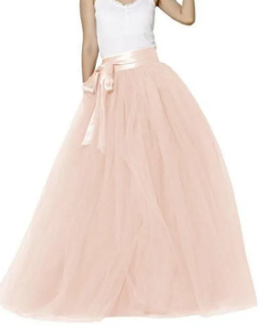 Women Maxi Full Tulle Skirt Floor Length Tulle Skirt Evening Skirt Gowns,  ( Fabric Net) ( Only Skirt)