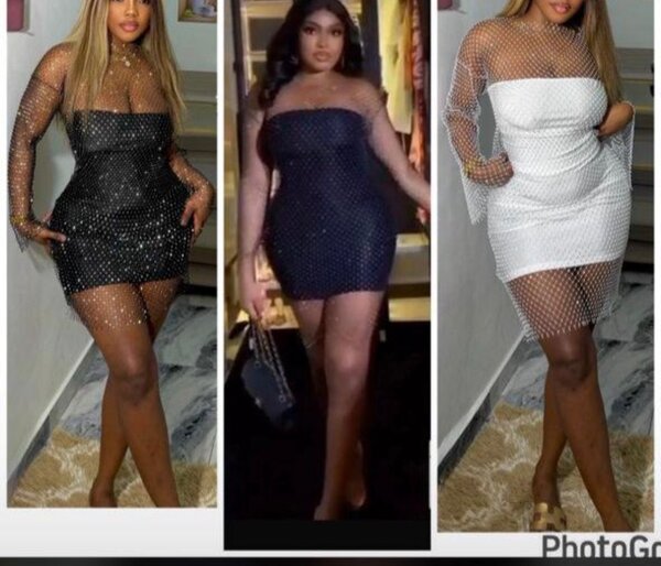 Robe cocktail à paillettes