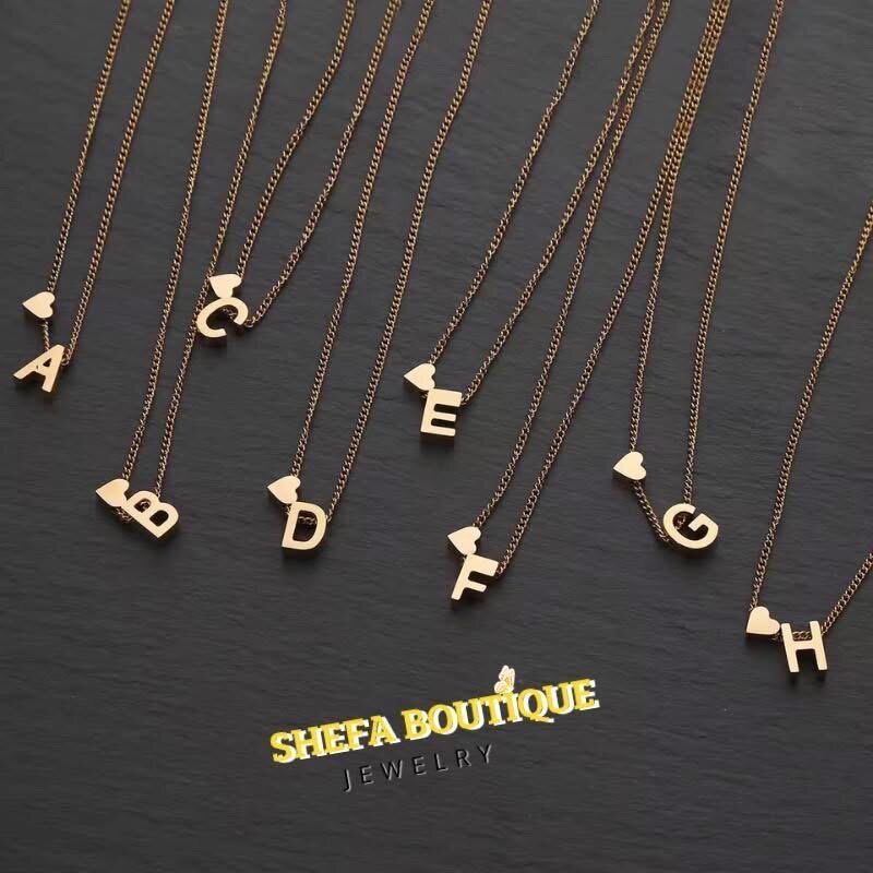 Bijoux Colliers Initiales Coeur