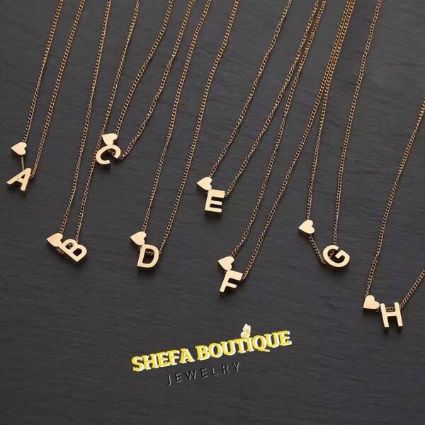 Bijoux Colliers Initiales Coeur