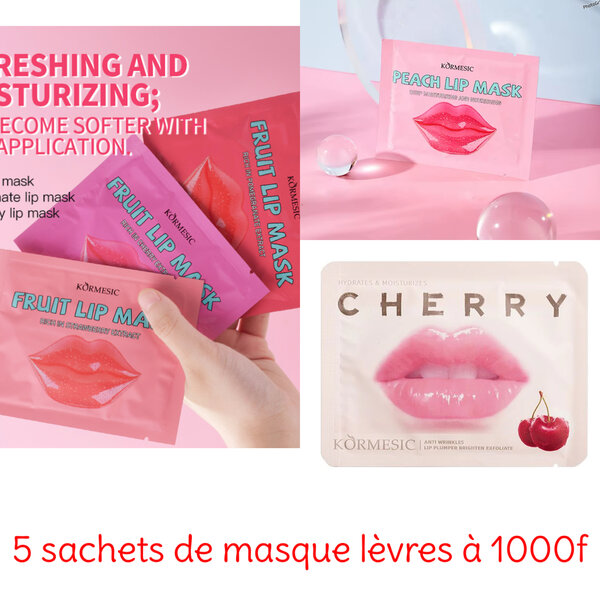 Lot de 5 masques Lèvres