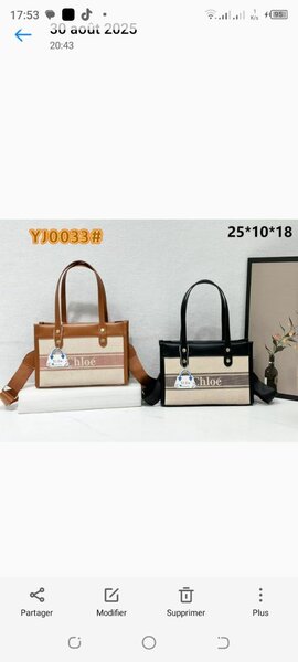 Sac à main en toile élégant