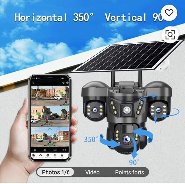 Caméra de sécurité solaire