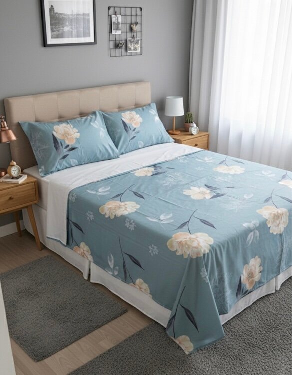 Parure de lit fleurie chics