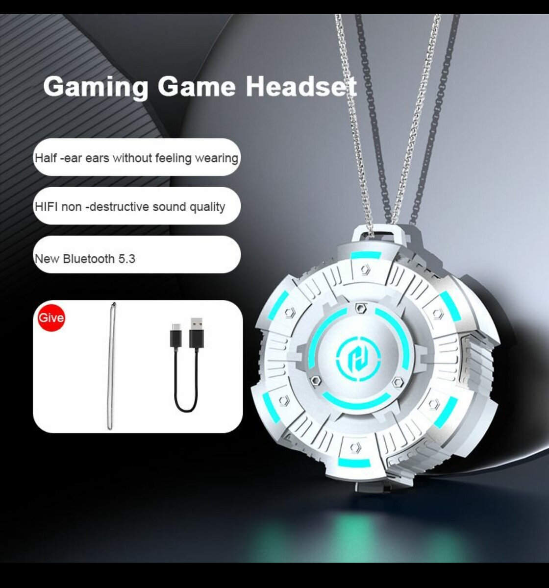Bluetooth Gaming Headset Pendant