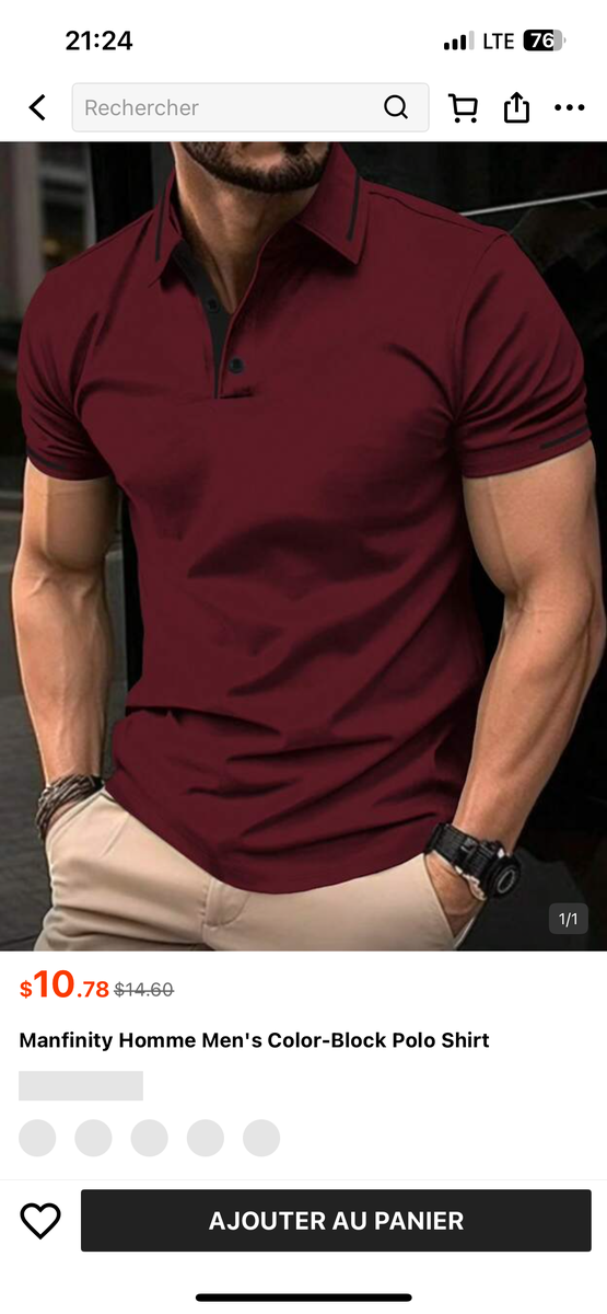 Polo homme élégant
