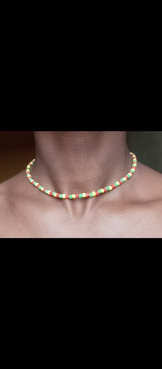 Collier Perles Multicolore