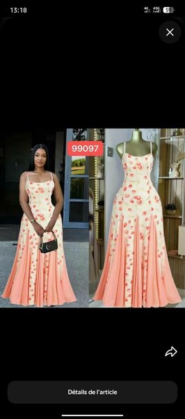 Robe longue élégante à fleurs