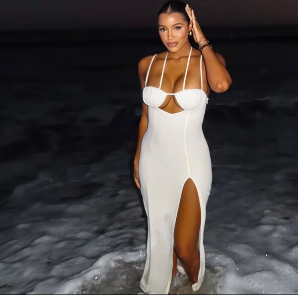 Robe de soirée blanche élégante