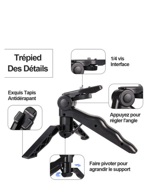 Support de trépied téléphone selfie Anneau lumineux