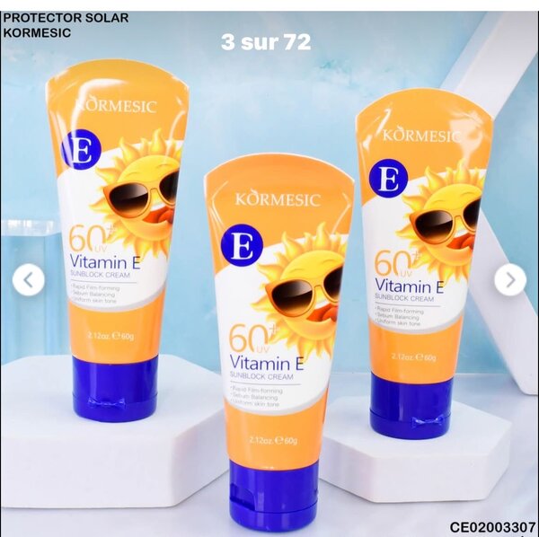 Crème Solaire SPF 60+ Vitamine E