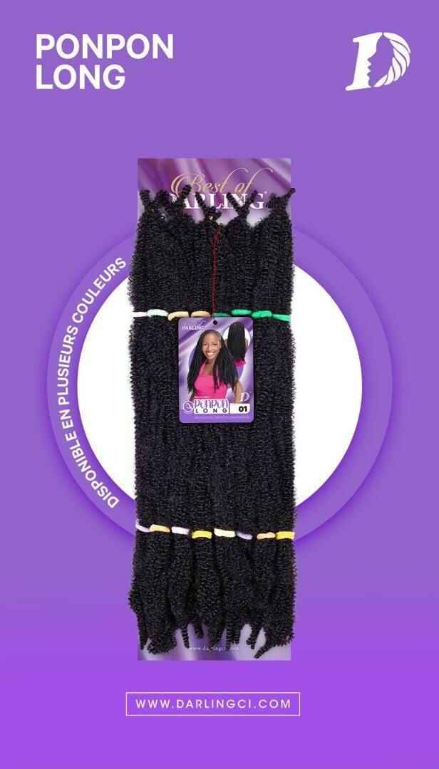 Tissage Darling Ponpon Long Coloré