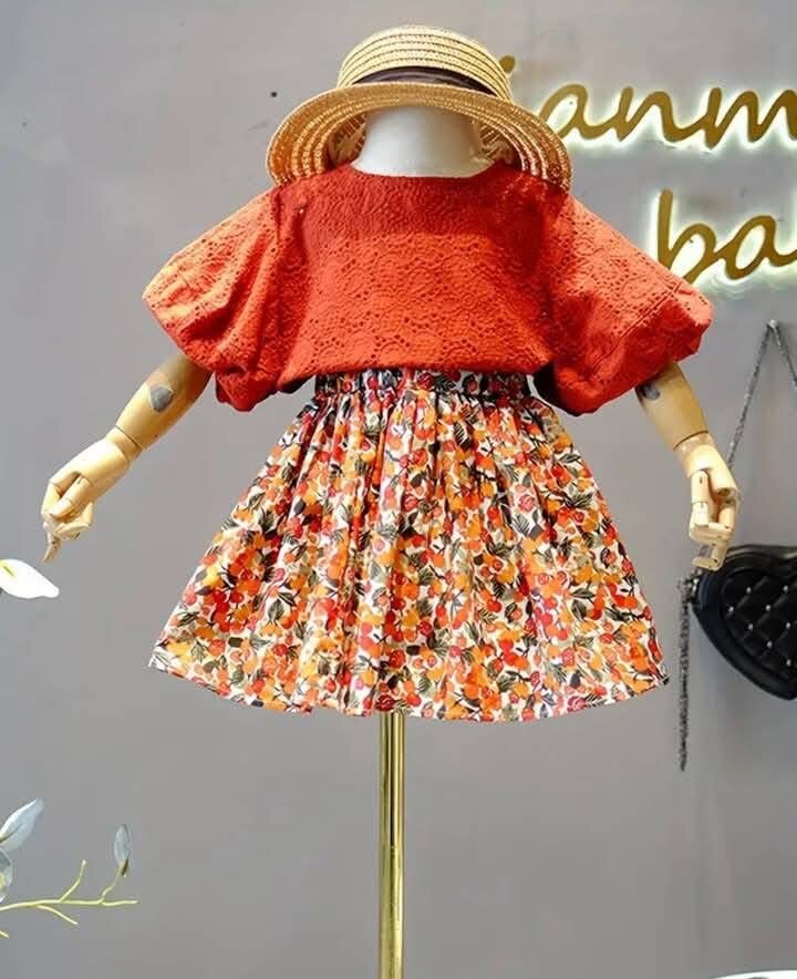 Ensemble fille été coloré