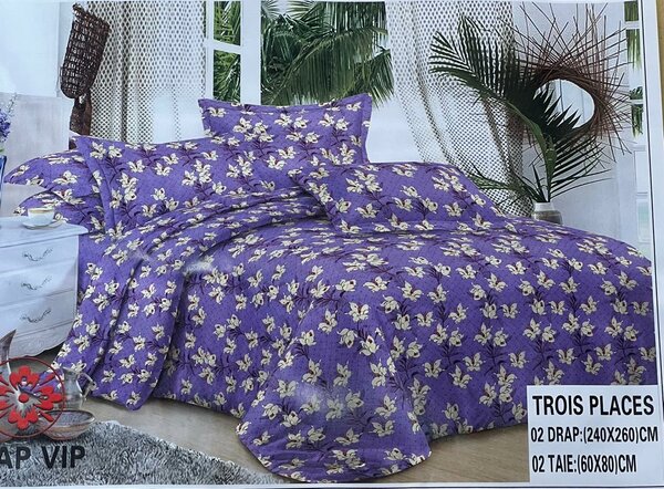 Parure de Lit Fleurie - 3 Places