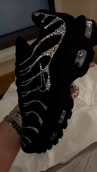 Baskets noires strass
