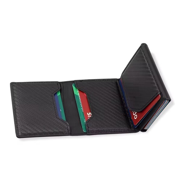 Portefeuille RFID en fibre de carbone